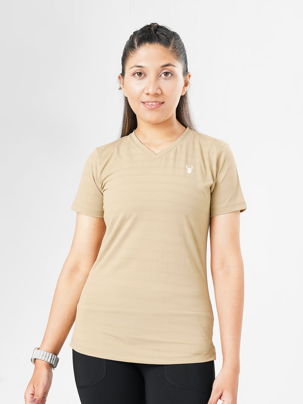 AeroMesh Performance Tee in Beige